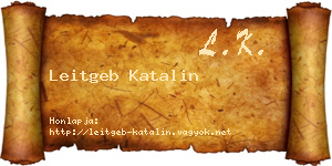 Leitgeb Katalin névjegykártya